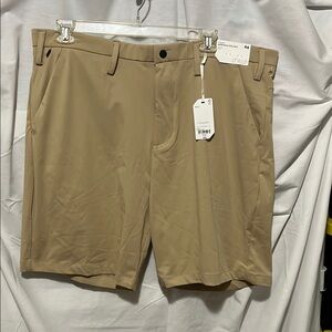 STYLUS Tan Flat Front Shorts Lightweight Casual